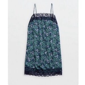 Floral Lace Trim Slip Dress
